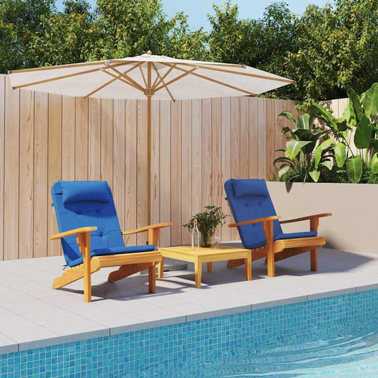 Polštář na židli 2 pcs Modrá 58 x 77 x 4.5 cm Oxfordská látka