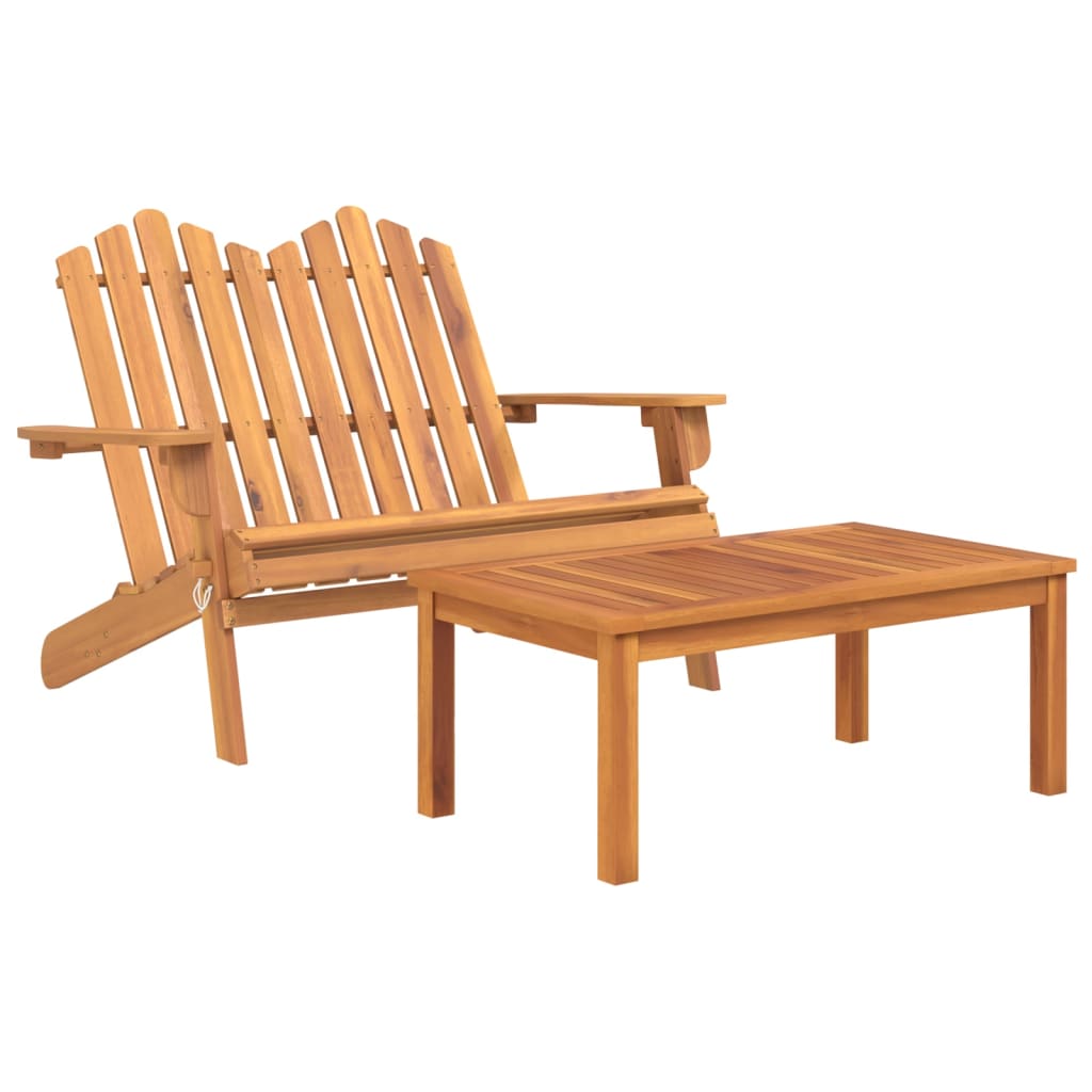 2dílná sada zahradního nábytku Adirondack masivní akácie