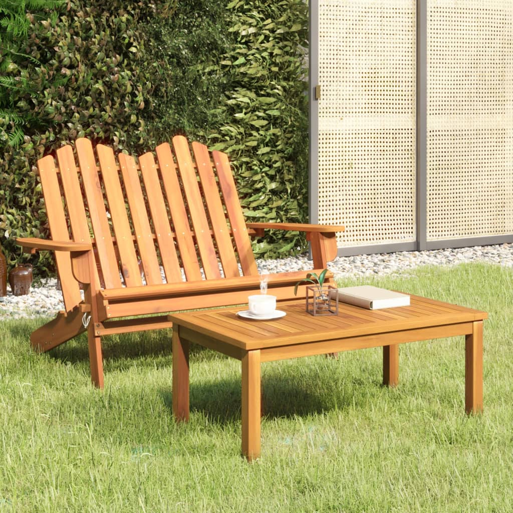 2dílná sada zahradního nábytku Adirondack masivní akácie