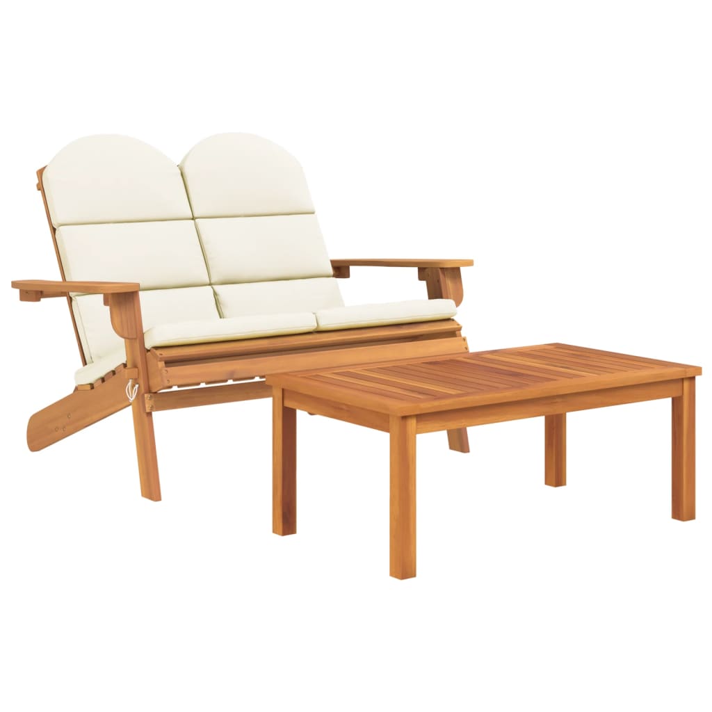 2dílná sada zahradního nábytku Adirondack masivní akácie