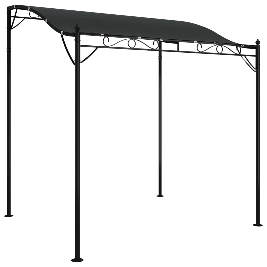 Stříška antracitová 2 x 2,3 m 180 g/m² textil a ocel