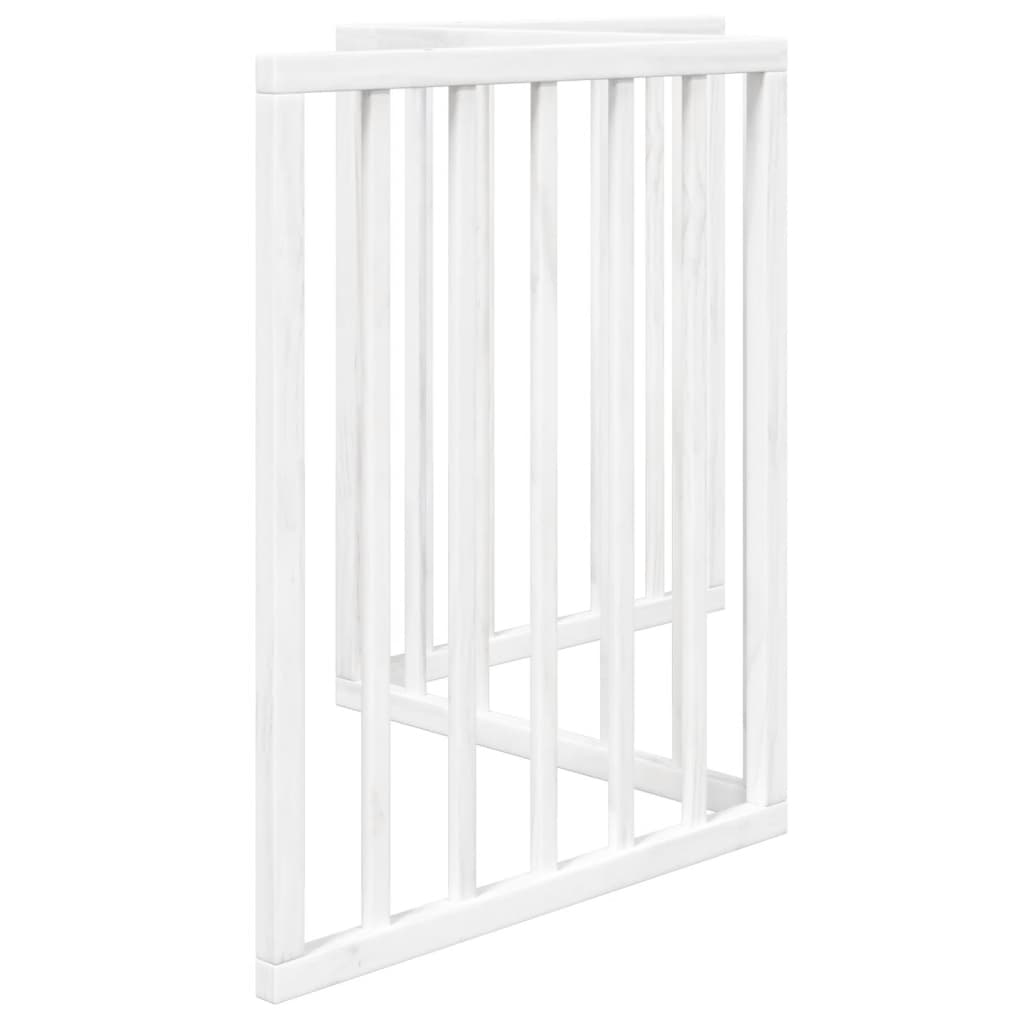 Zábrana pro psy skládací 3 panely bílá 150 cm topolové dřevo
