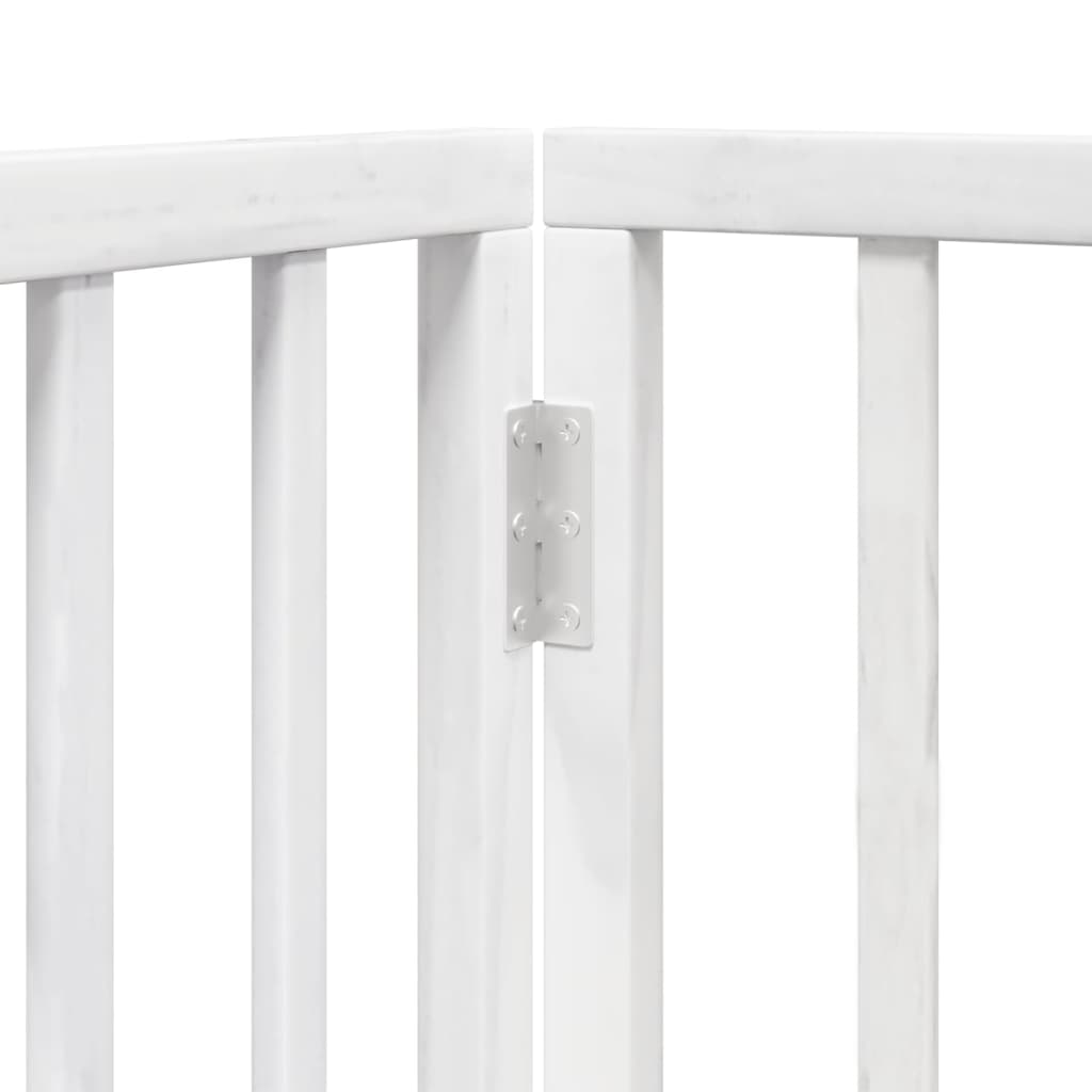 Zábrana pro psy skládací 3 panely bílá 150 cm topolové dřevo