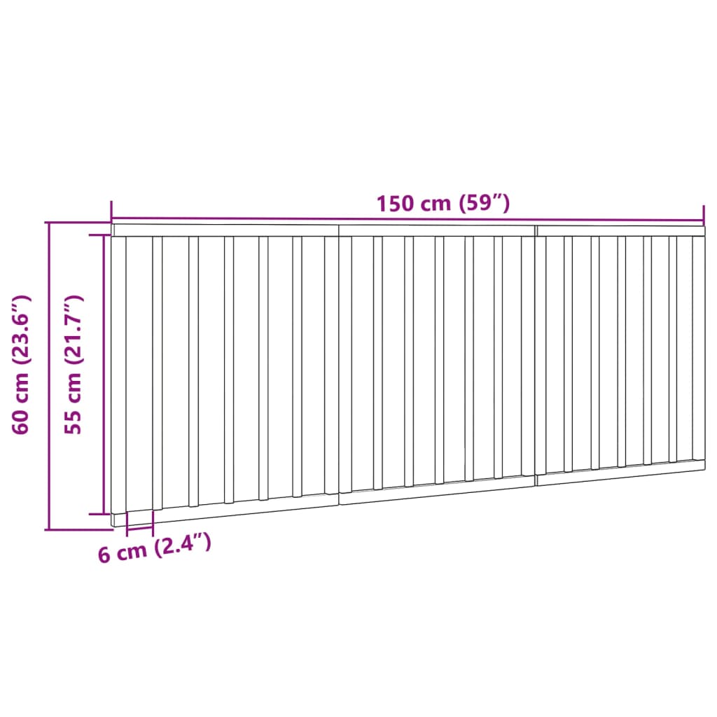 Zábrana pro psy skládací 3 panely bílá 150 cm topolové dřevo