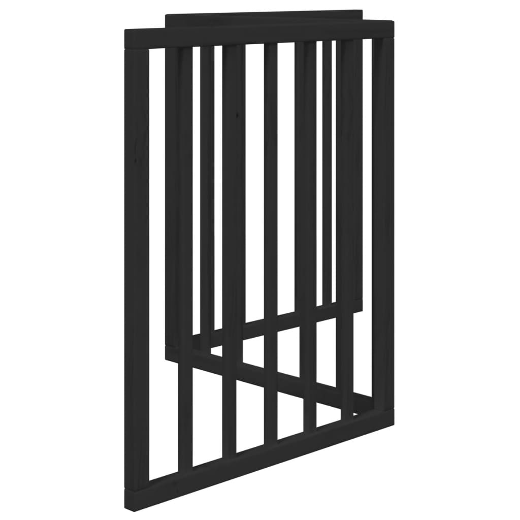 Zábrana pro psy skládací 3 panely černá 150 cm topolové dřevo