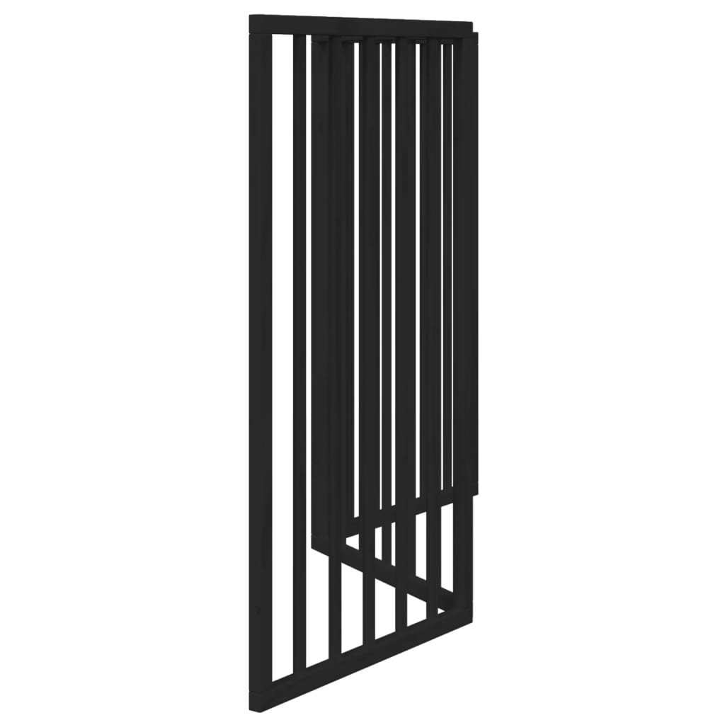 Zábrana pro psy skládací 3 panely černá 150 cm topolové dřevo