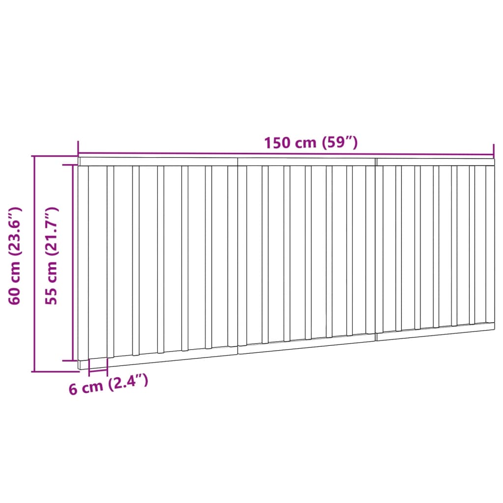 Zábrana pro psy skládací 3 panely hnědá 150 cm topolové dřevo
