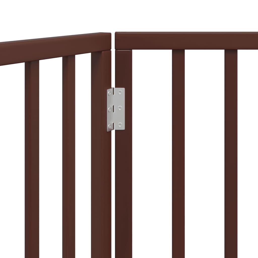 Zábrana pro psy skládací 2 panely hnědá 160 cm topolové dřevo