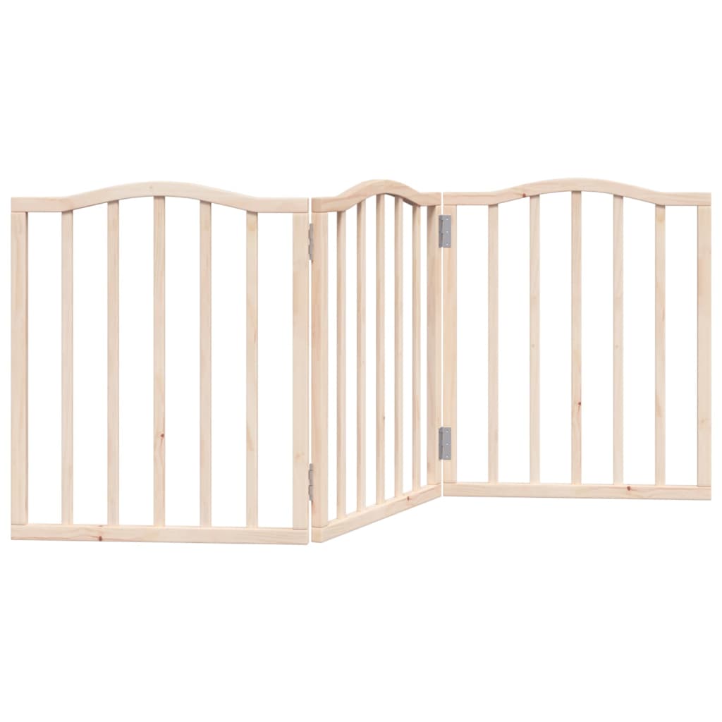 Zábrana pro psy skládací 3 panely 150 cm topolové dřevo