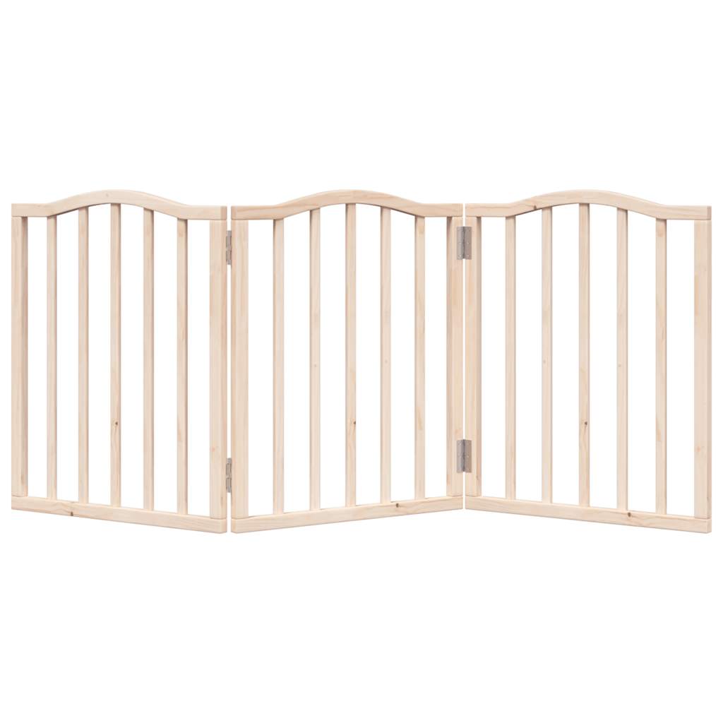 Zábrana pro psy skládací 3 panely 150 cm topolové dřevo