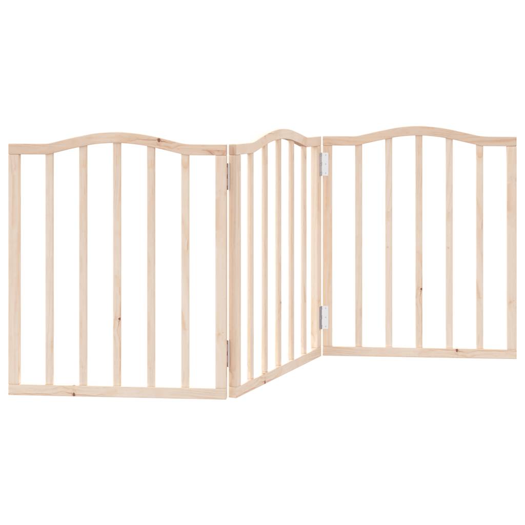 Zábrana pro psy skládací 3 panely 150 cm topolové dřevo