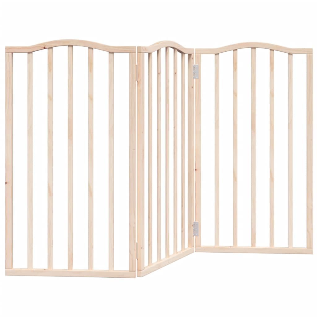 Zábrana pro psy skládací 3 panely 150 cm topolové dřevo