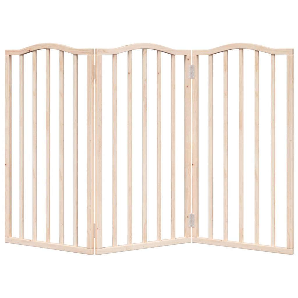 Zábrana pro psy skládací 3 panely 150 cm topolové dřevo