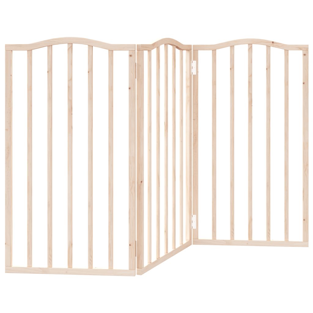 Zábrana pro psy skládací 3 panely 150 cm topolové dřevo