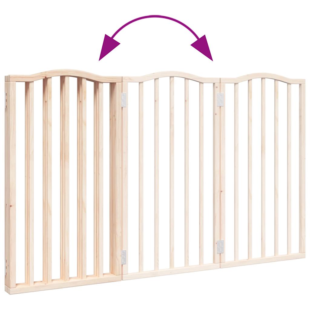 Zábrana pro psy skládací 3 panely 150 cm topolové dřevo