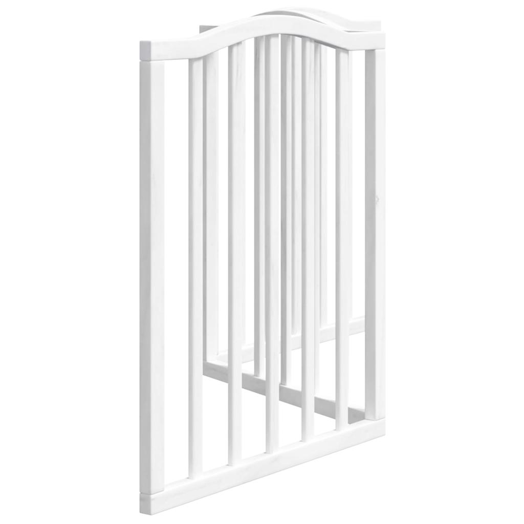 Zábrana pro psy skládací 3 panely bílá 150 cm topolové dřevo
