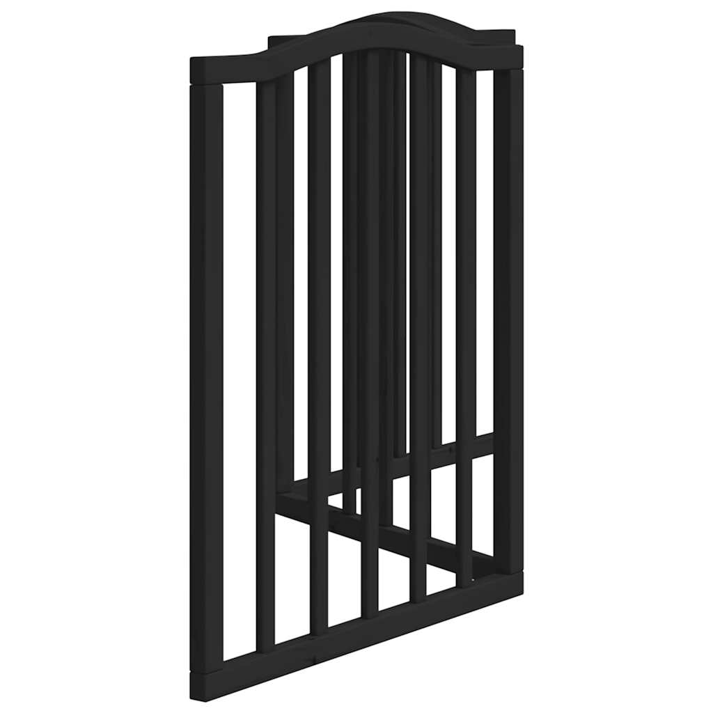 Zábrana pro psy skládací 3 panely černá 150 cm topolové dřevo