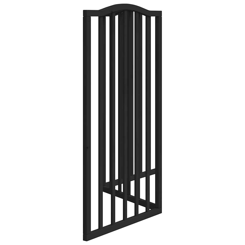 Zábrana pro psy skládací 3 panely černá 150 cm topolové dřevo