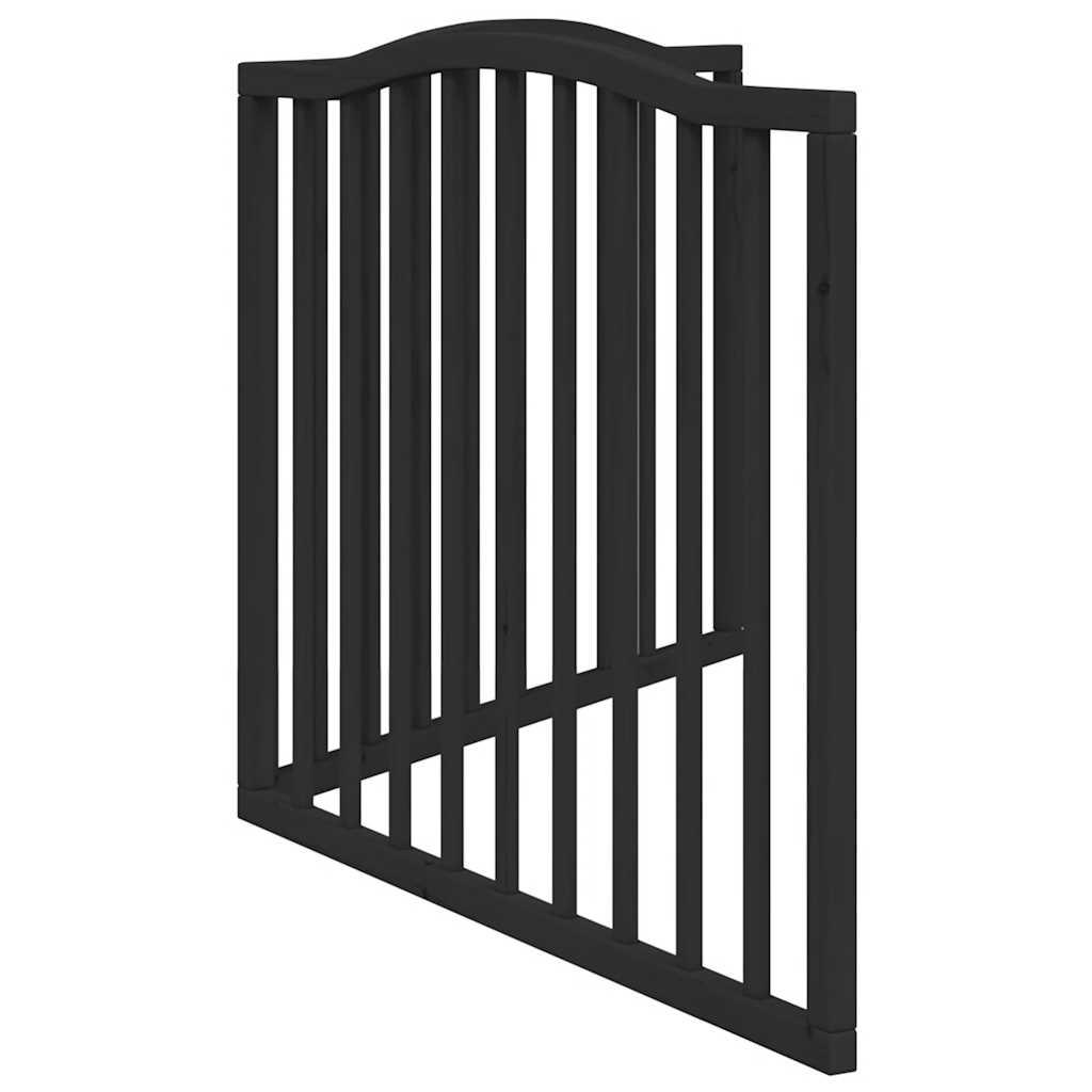 Zábrana pro psy skládací 2 panely černá 160 cm topolové dřevo