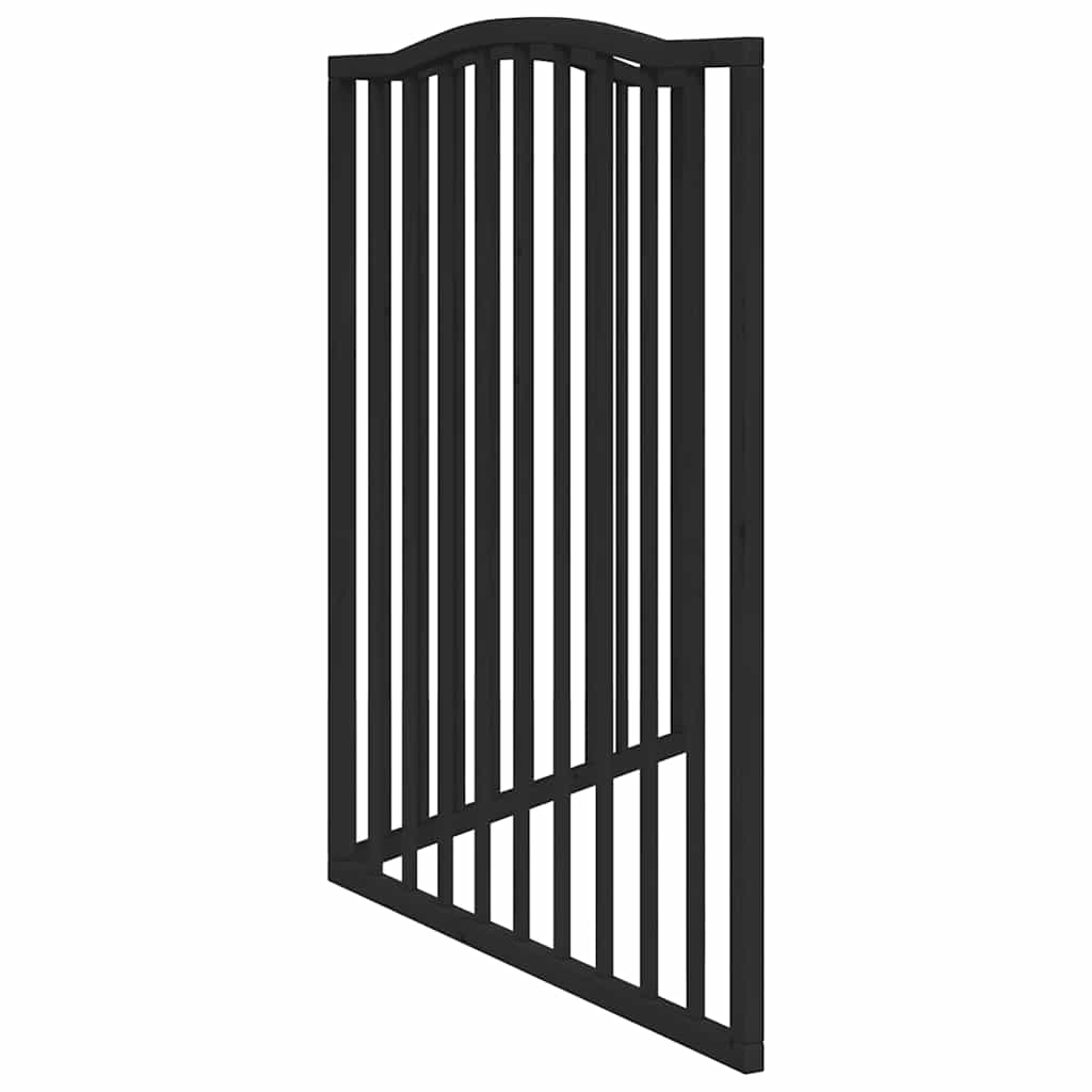 Zábrana pro psy skládací 2 panely černá 160 cm topolové dřevo