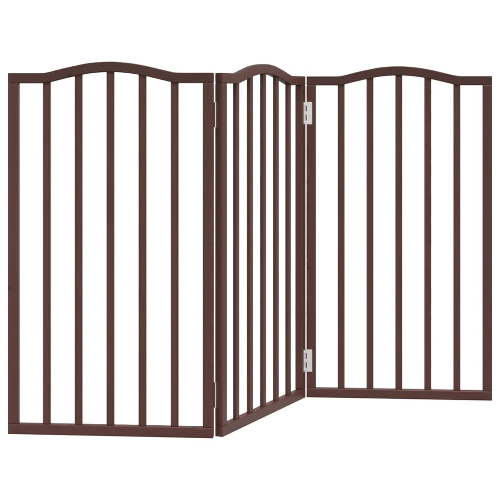 Zábrana pro psy skládací 3 panely hnědý dub 150 cm topol