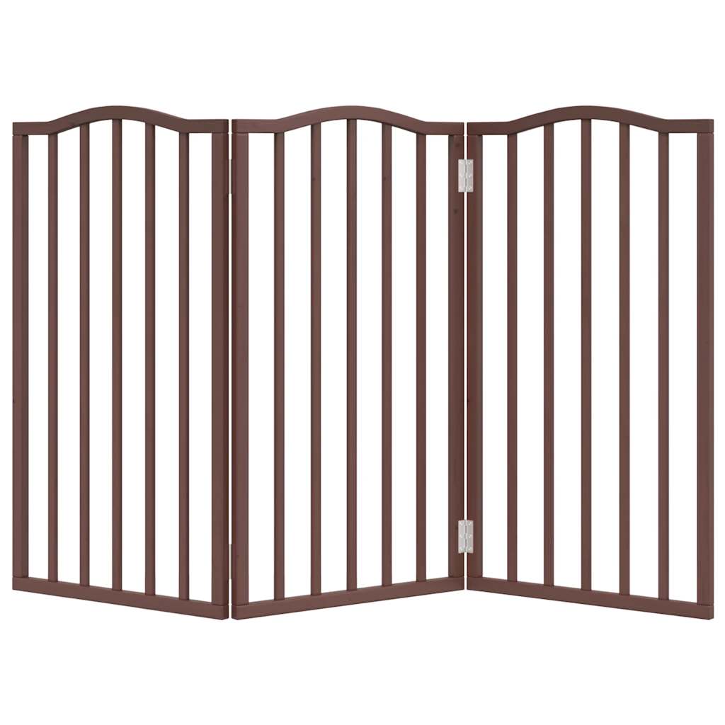 Zábrana pro psy skládací 3 panely hnědý dub 150 cm topol