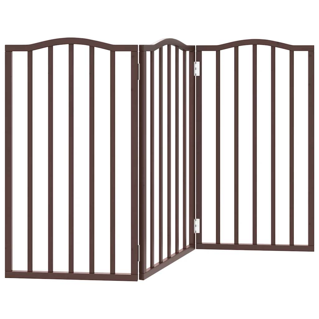Zábrana pro psy skládací 3 panely hnědý dub 150 cm topol