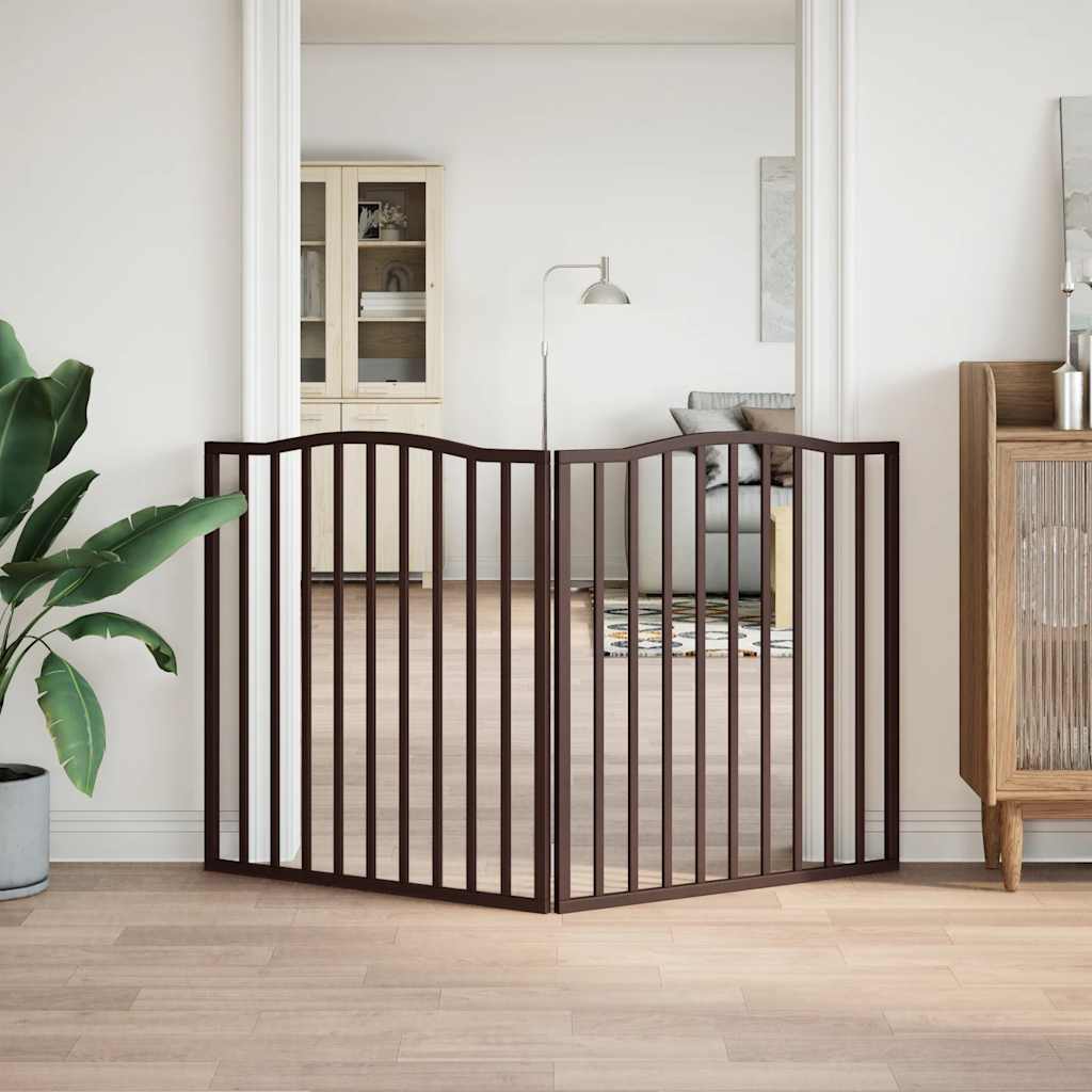 Zábrana pro psy skládací 2 panely hnědý dub 160 cm topol