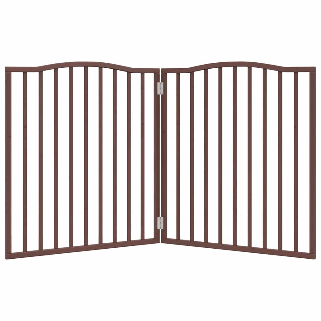 Zábrana pro psy skládací 2 panely hnědý dub 160 cm topol