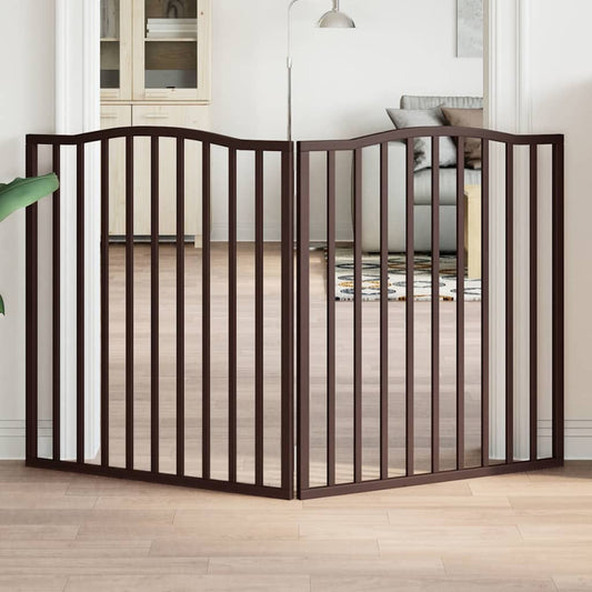 Zábrana pro psy skládací 2 panely hnědý dub 160 cm topol