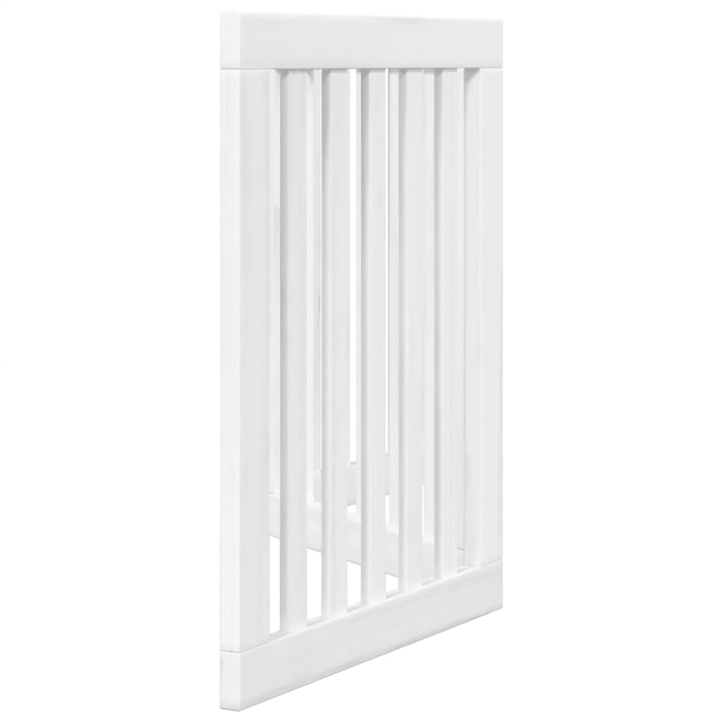 Zábrana pro psy skládací 3 panely bílá 150 cm topolové dřevo