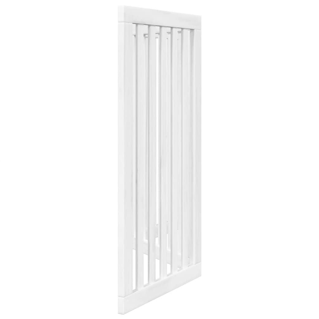 Zábrana pro psy skládací 3 panely bílá 150 cm topolové dřevo