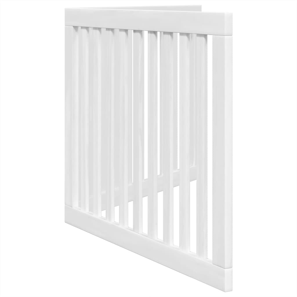 Zábrana pro psy skládací 2 panely bílá 160 cm topolové dřevo