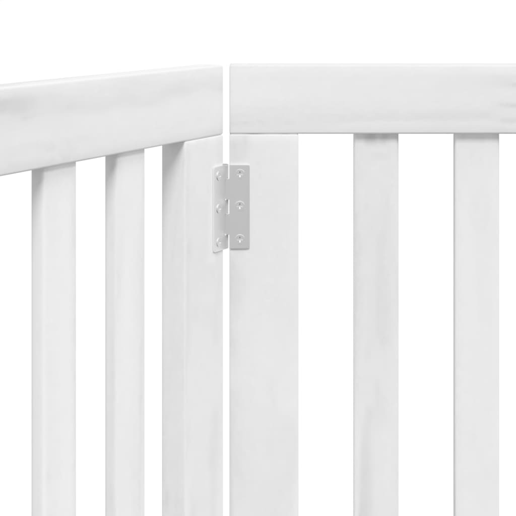 Zábrana pro psy skládací 2 panely bílá 160 cm topolové dřevo