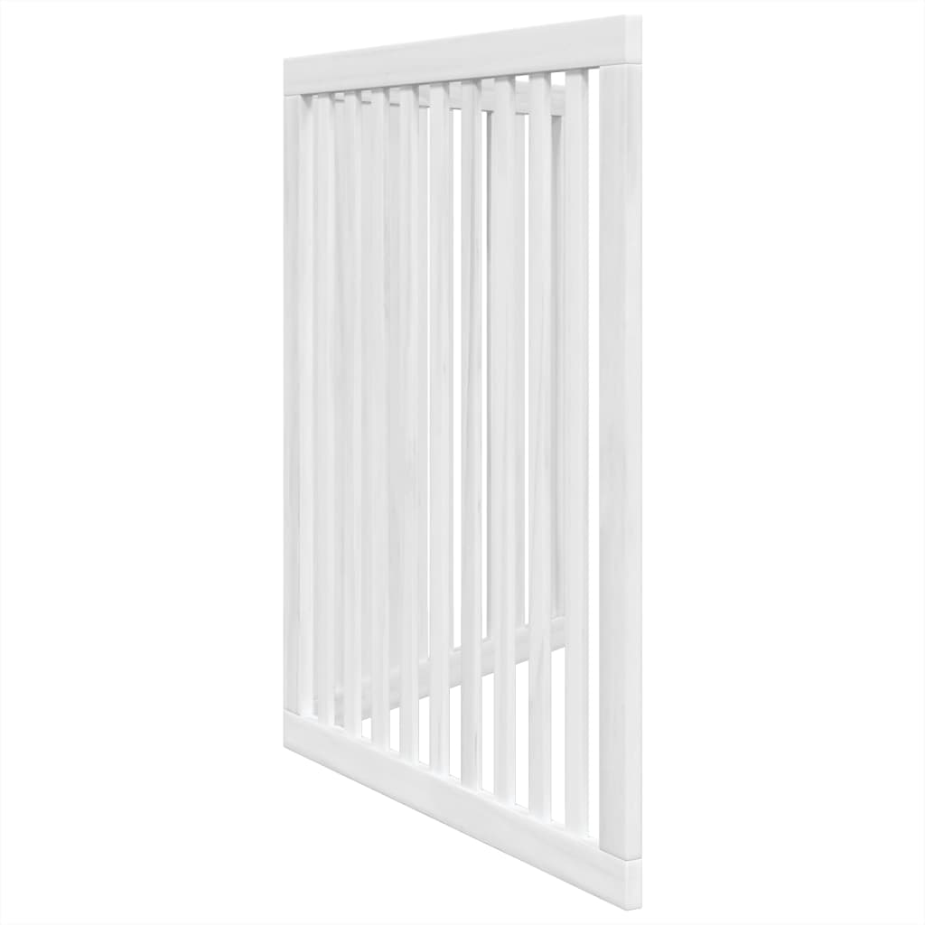 Zábrana pro psy skládací 2 panely bílá 160 cm topolové dřevo