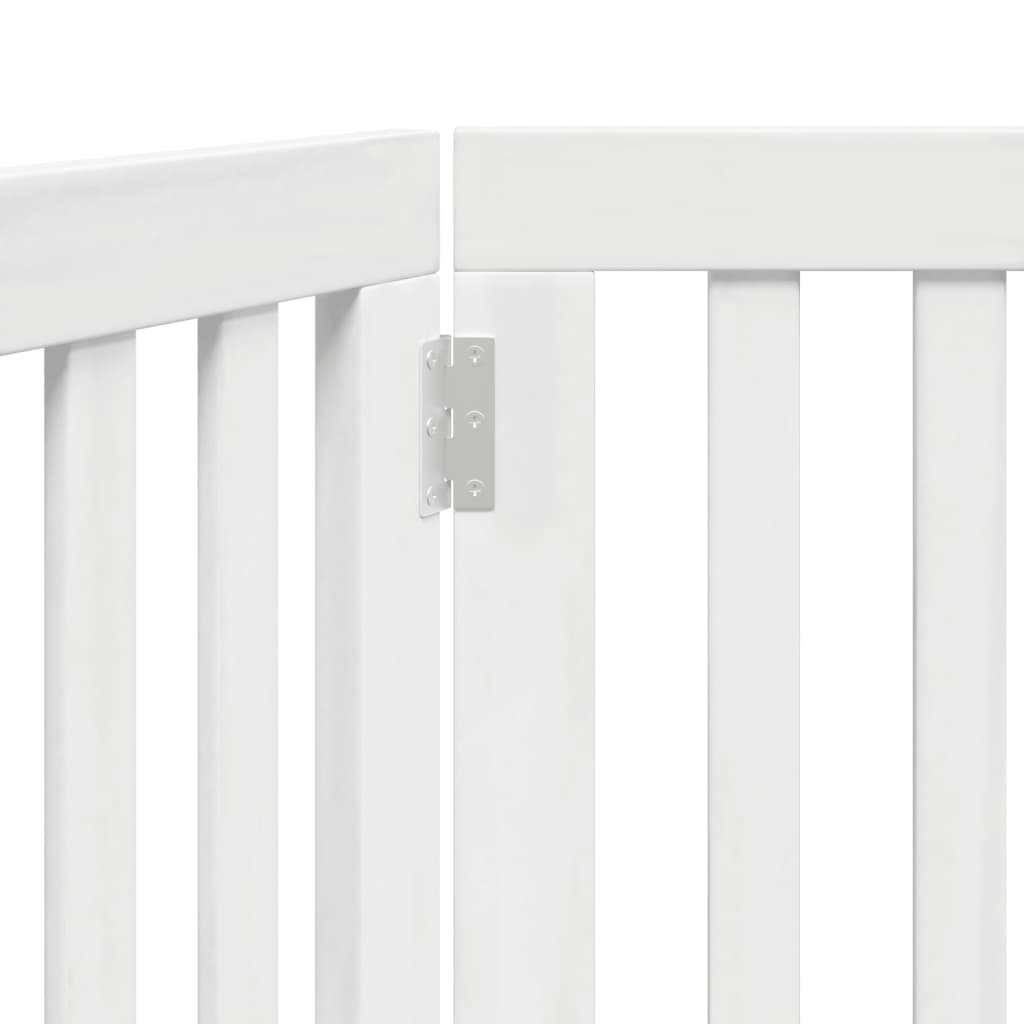 Zábrana pro psy skládací 2 panely bílá 160 cm topolové dřevo