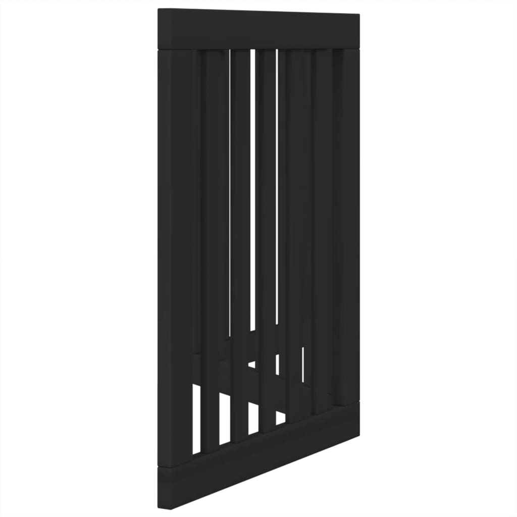 Zábrana pro psy skládací 3 panely černá 150 cm topolové dřevo