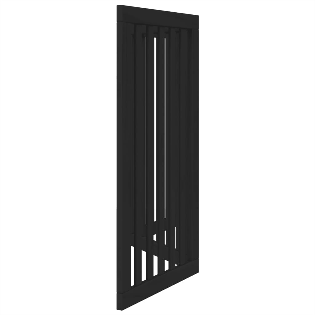 Zábrana pro psy skládací 3 panely černá 150 cm topolové dřevo