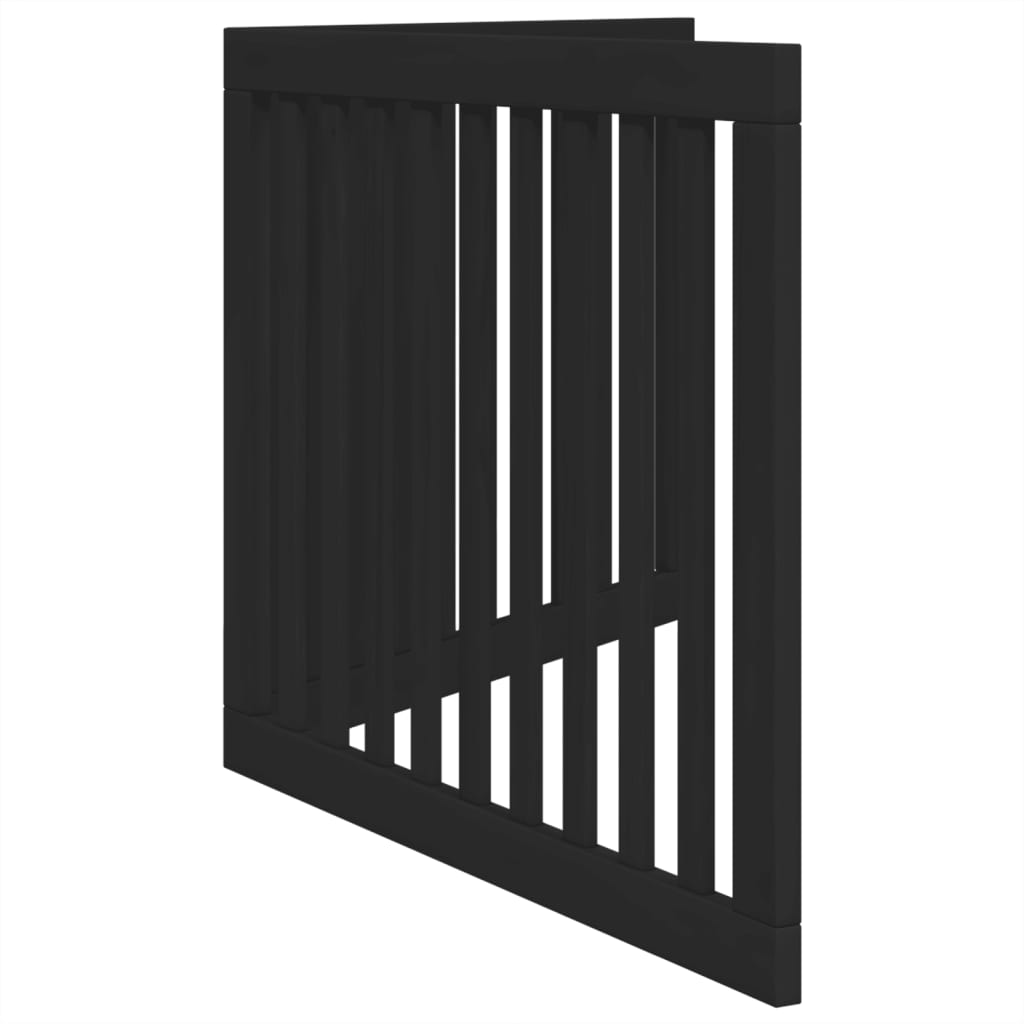 Zábrana pro psy skládací 2 panely černá 160 cm topolové dřevo