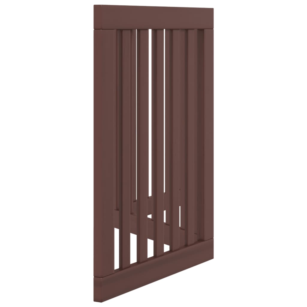 Zábrana pro psy skládací 3 panely hnědá 150 cm topolové dřevo