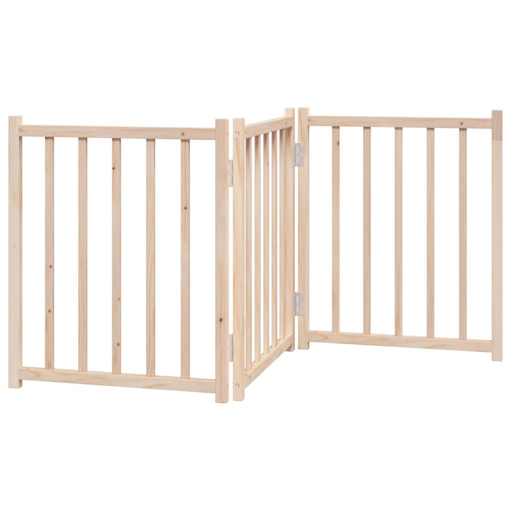 Zábrana pro psy skládací 3 panely 150 cm masivní jedle
