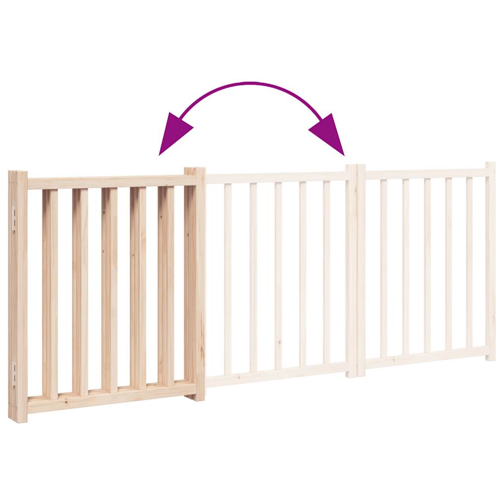 Zábrana pro psy skládací 3 panely 150 cm masivní jedle