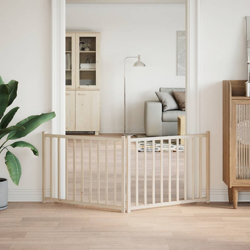Zábrana pro psy skládací 2 panely 160 cm masivní jedle