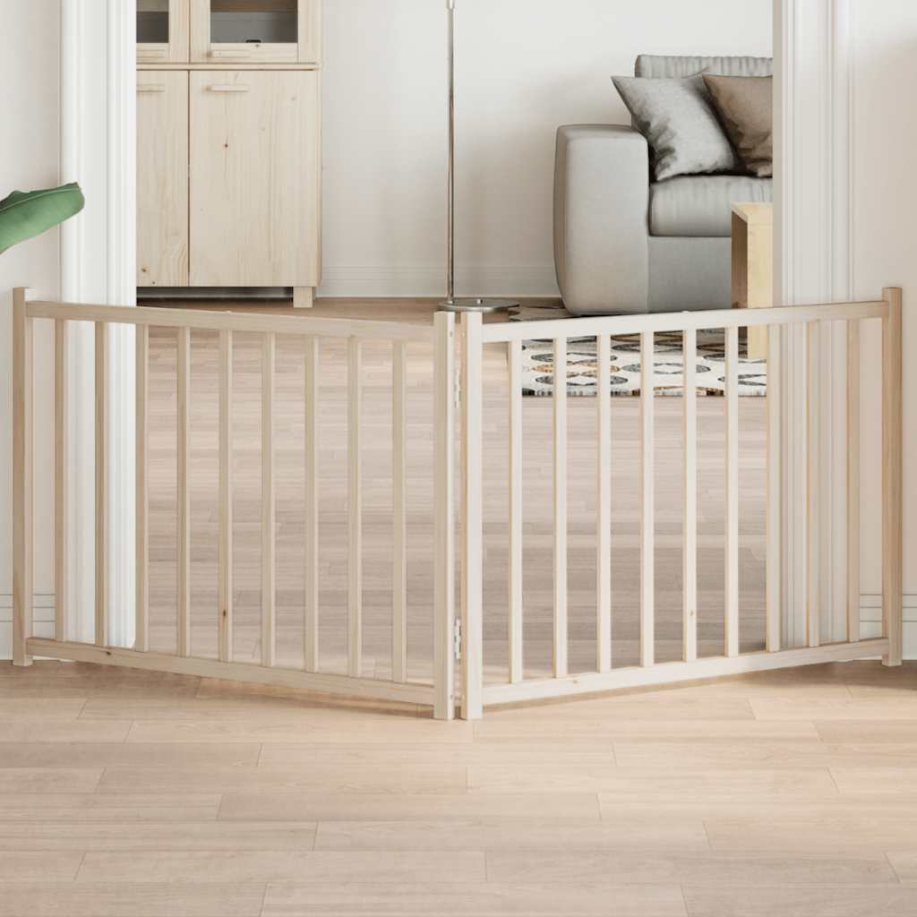 Zábrana pro psy skládací 2 panely 160 cm masivní jedle