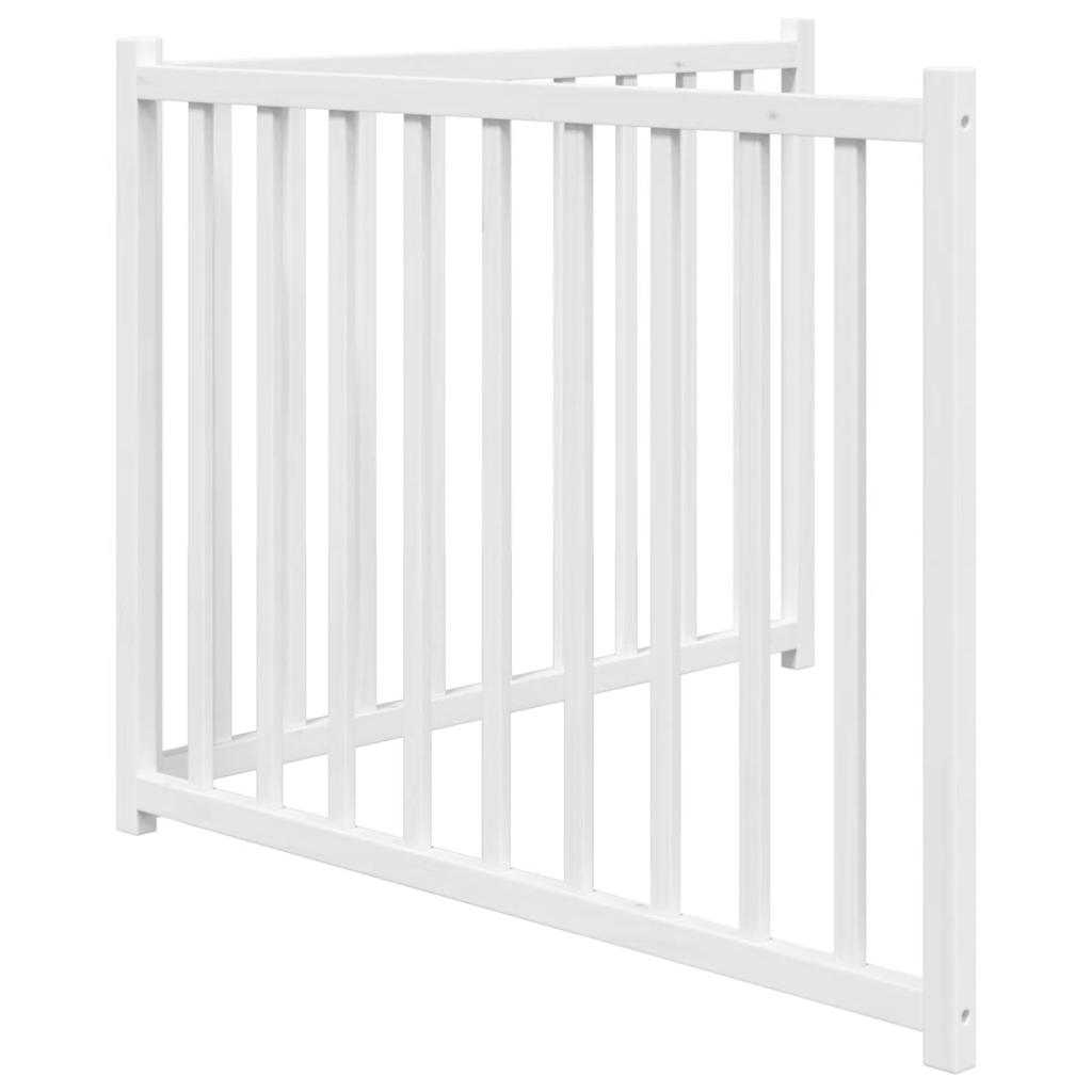 Zábrana pro psy skládací 2 panely bílá 160 cm masivní jedle
