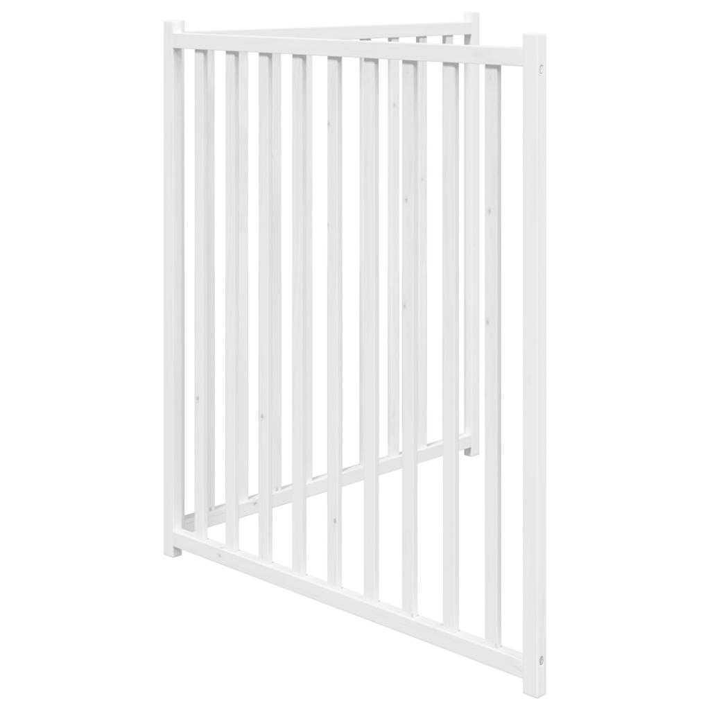 Zábrana pro psy skládací 2 panely bílá 160 cm masivní jedle