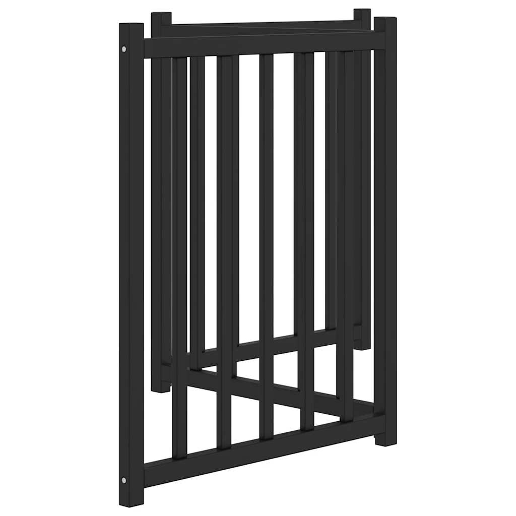 Zábrana pro psy skládací 3 panely černá 150 cm masivní jedle