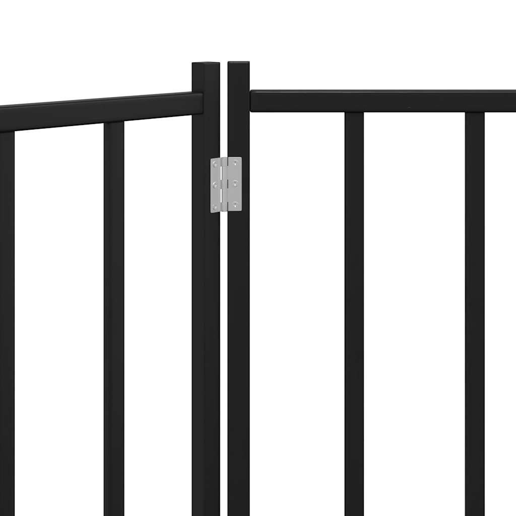 Zábrana pro psy skládací 3 panely černá 150 cm masivní jedle