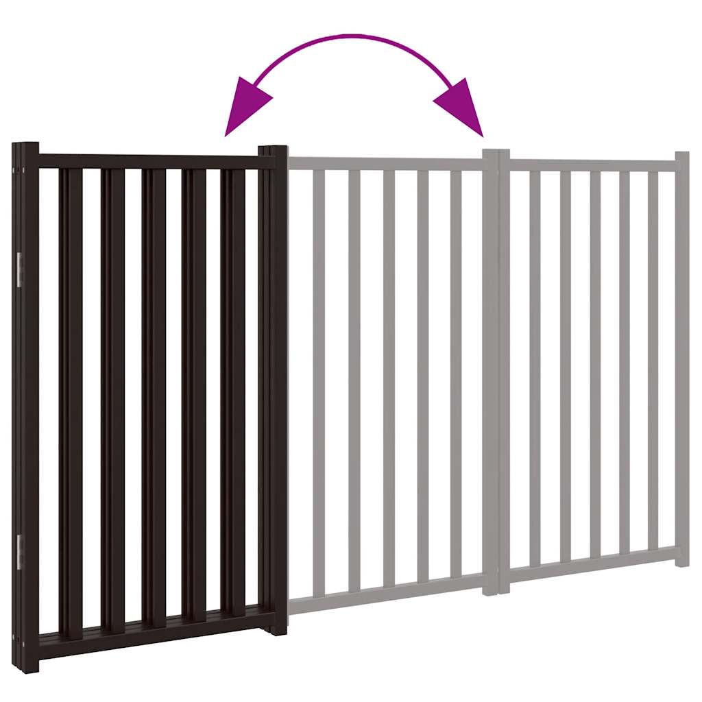 Zábrana pro psy skládací 3 panely černá 150 cm masivní jedle