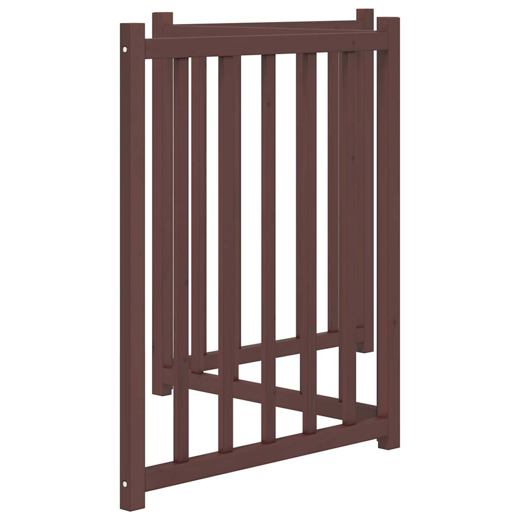 Zábrana pro psy skládací 3 panely hnědý dub 150 cm masiv jedle